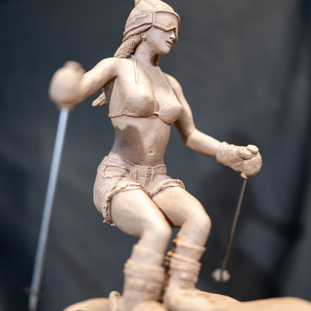 Wasatch Skier "Spring Bliss" Bronze Sculpture