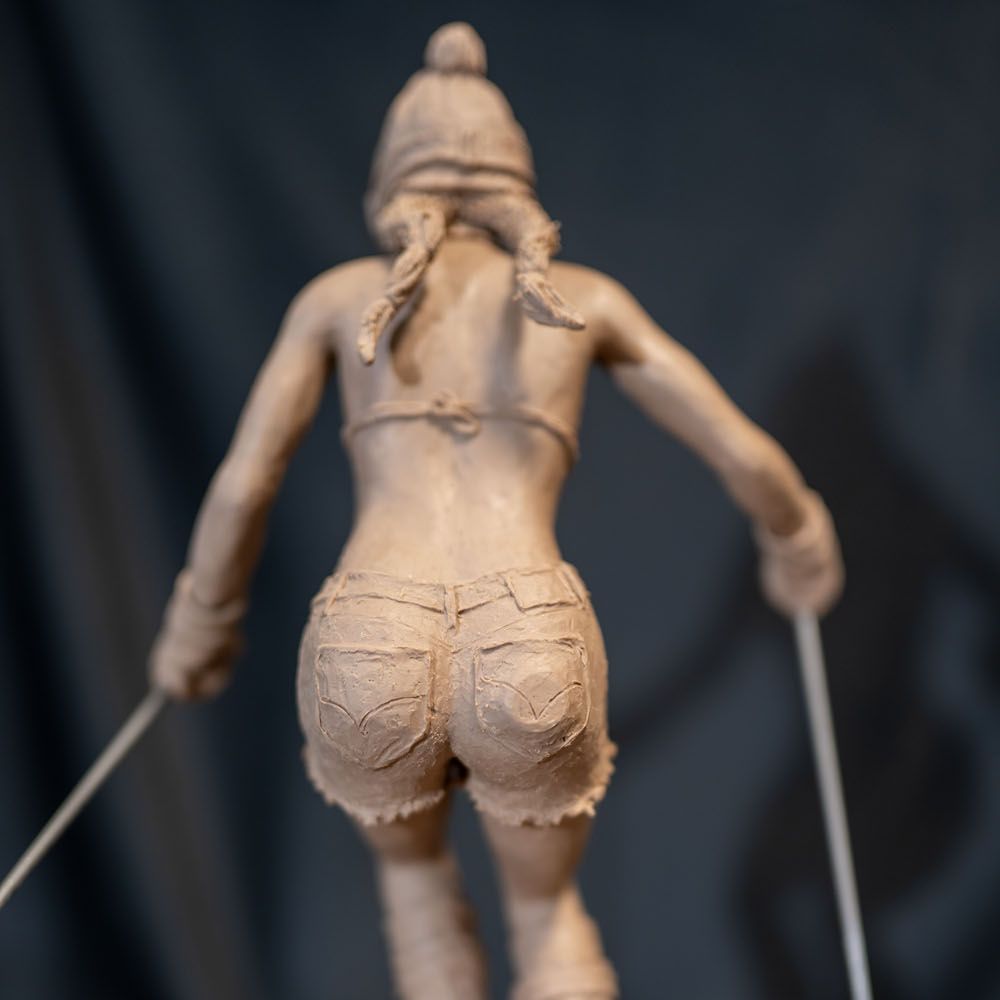 Wasatch Skier "Spring Bliss" Bronze Sculpture